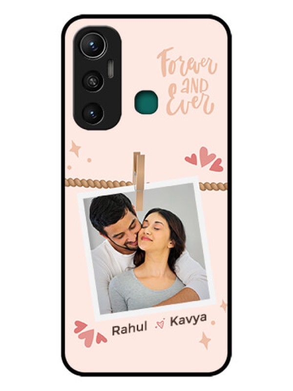 Custom Infinix Hot 11 Custom Glass Phone Case - Forever and ever love Design