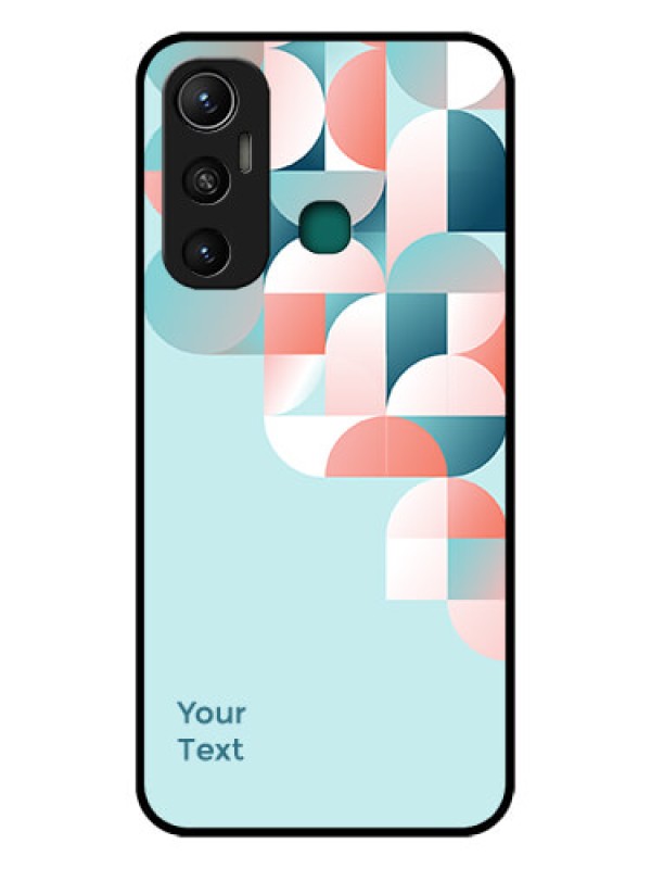 Custom Infinix Hot 11 Custom Glass Phone Case - Stylish Semi-circle Pattern Design