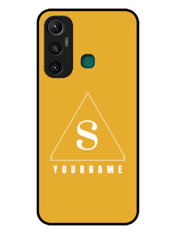 Custom Infinix Hot 11 Personalized Glass Phone Case - simple triangle Design