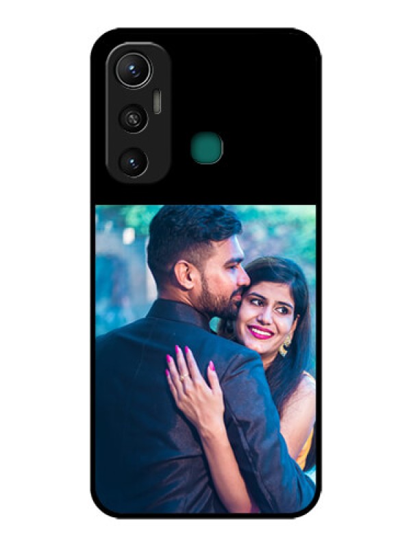 Custom Infinix Hot 11 Custom Glass Phone Case - Upload Full Picture With Custom Color Design