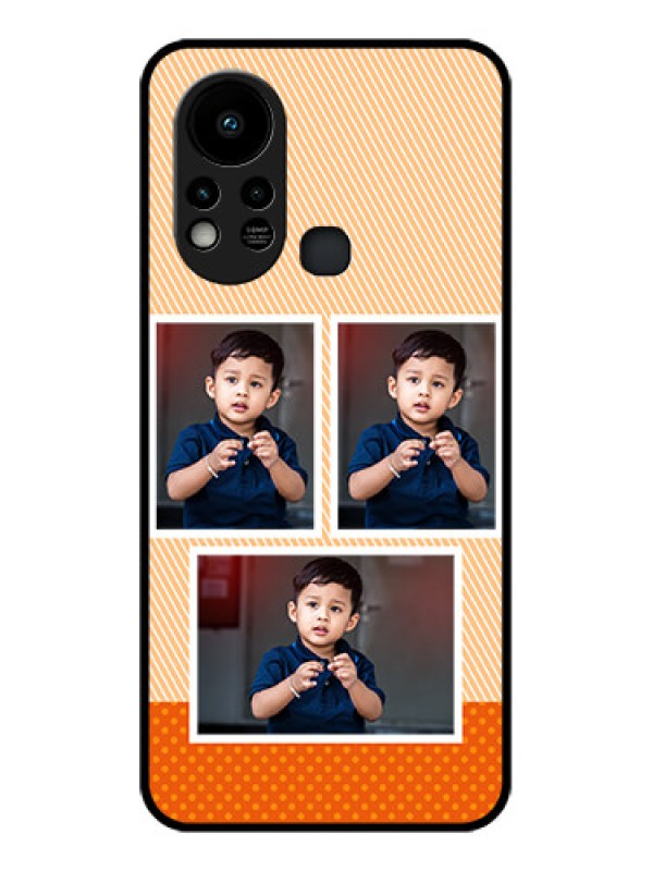 Custom Infinix Hot 11s Photo Printing on Glass Case - Bulk Photos Upload Design