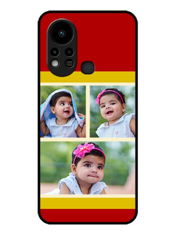 Custom Infinix Hot 11s Custom Glass Mobile Case - Multiple Pic Upload Design