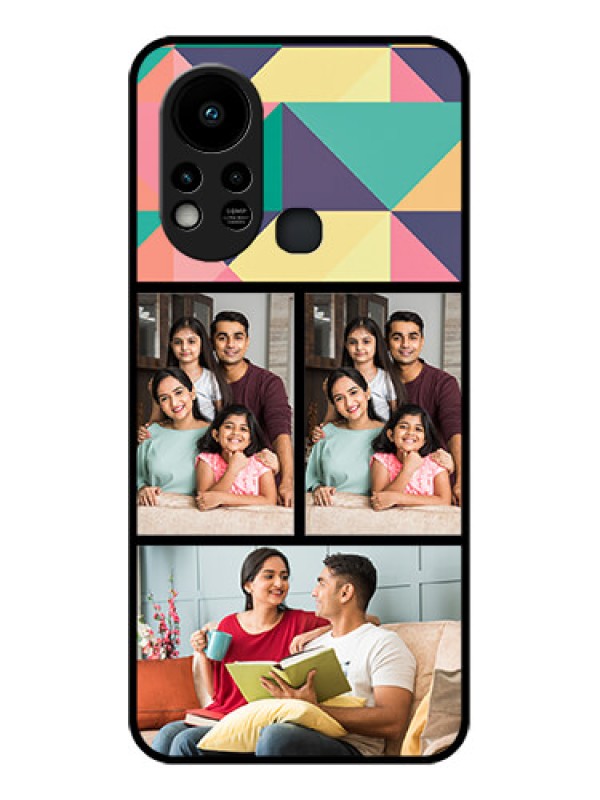 Custom Infinix Hot 11s Custom Glass Phone Case - Bulk Pic Upload Design
