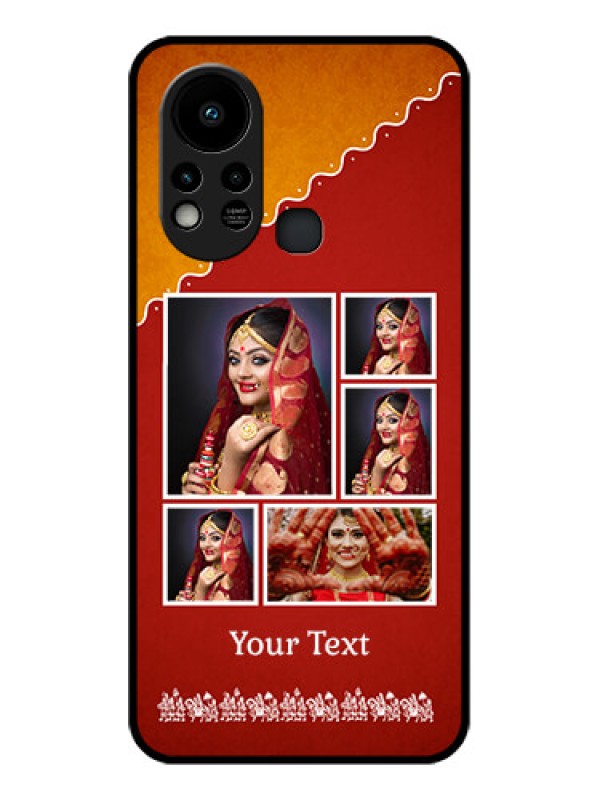 Custom Infinix Hot 11s Personalized Glass Phone Case - Wedding Pic Upload Design