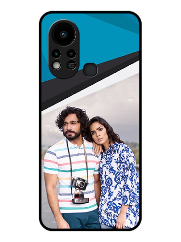 Custom Infinix Hot 11s Photo Printing on Glass Case - Simple Pattern Photo Upload Design