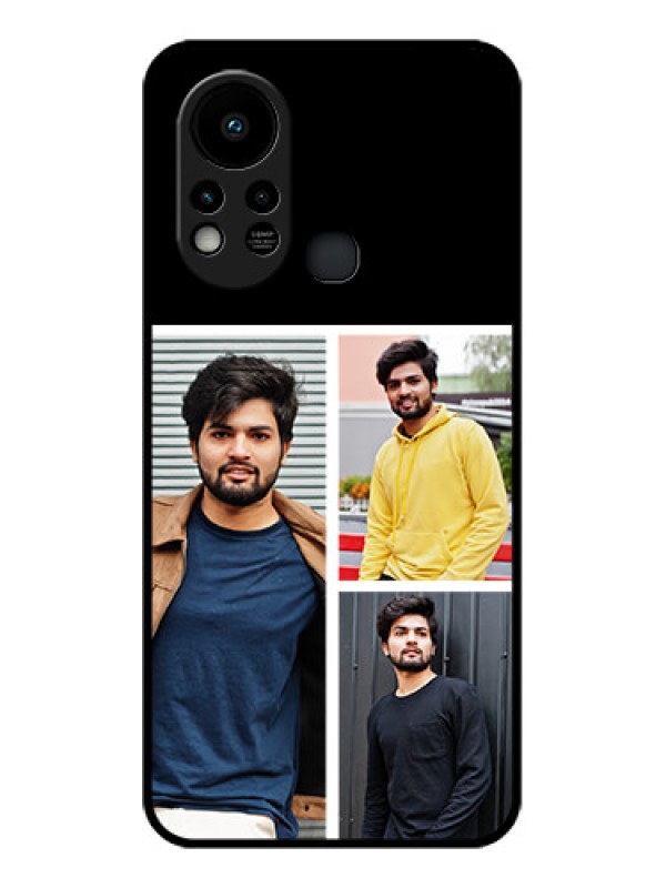 Custom Infinix Hot 11s Photo Printing on Glass Case - Upload Multiple Picture Design