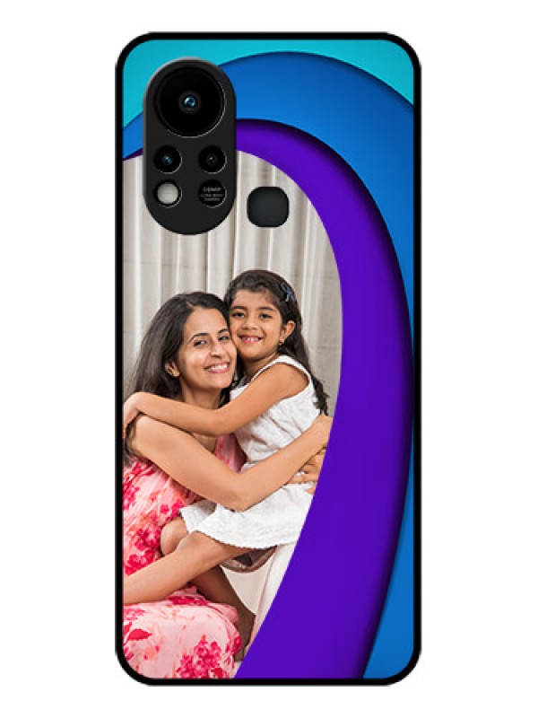 Custom Infinix Hot 11s Photo Printing on Glass Case - Simple Pattern Design