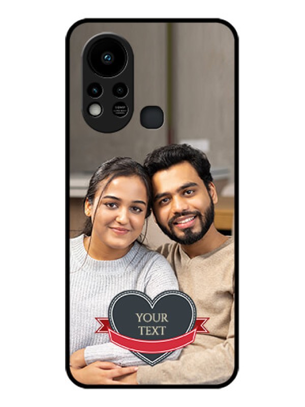 Custom Infinix Hot 11s Custom Glass Phone Case - Just Married Couple Design