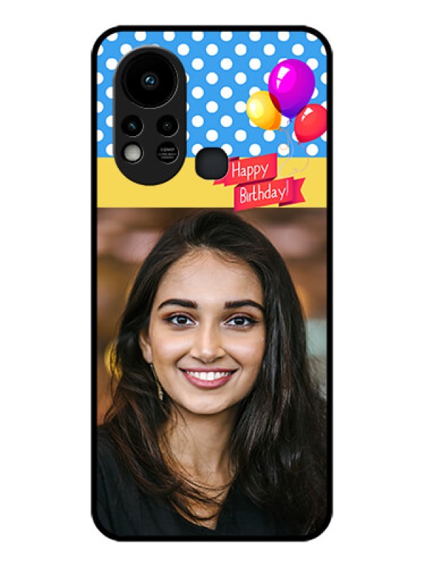 Custom Infinix Hot 11s Custom Glass Mobile Case - Happy Birthday Design