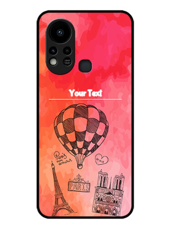 Custom Infinix Hot 11s Custom Glass Phone Case - Paris Theme Design