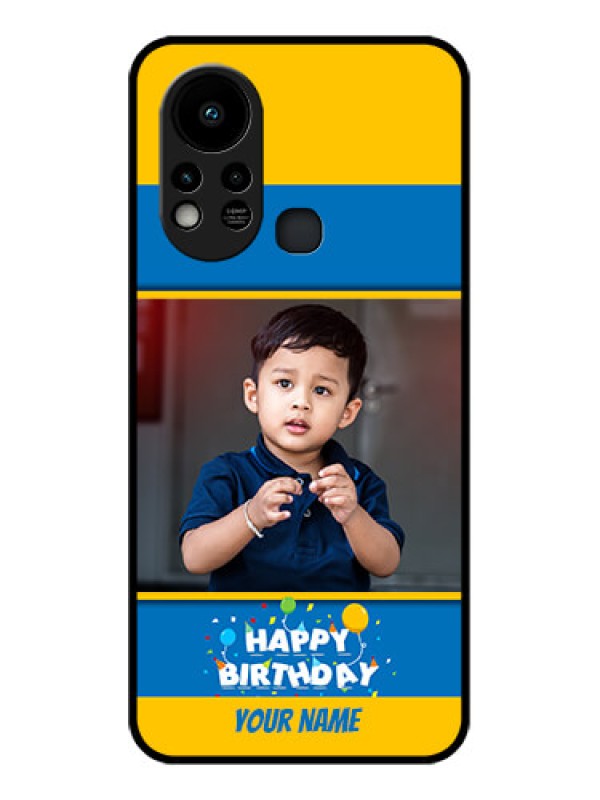 Custom Infinix Hot 11s Custom Glass Mobile Case - Birthday Wishes Design