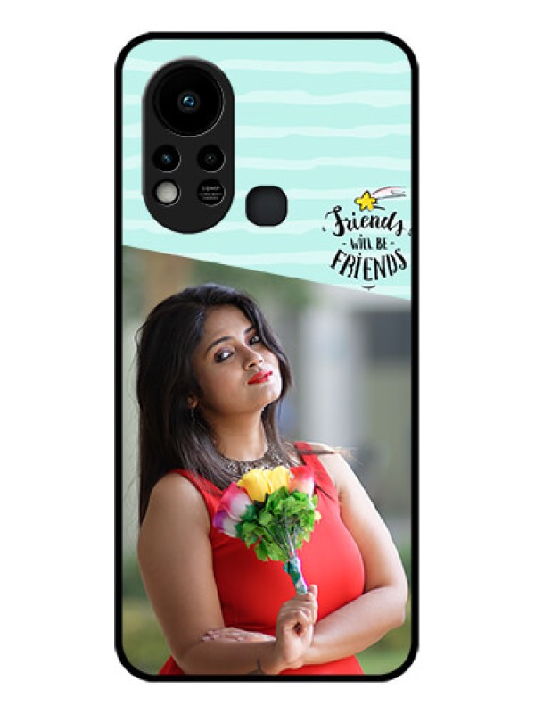 Custom Infinix Hot 11s Custom Glass Phone Case - Friends Picture Icon Design