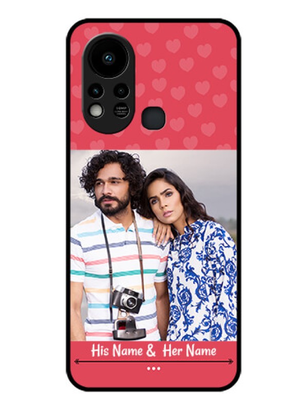 Custom Infinix Hot 11s Photo Printing on Glass Case - Simple Love Design