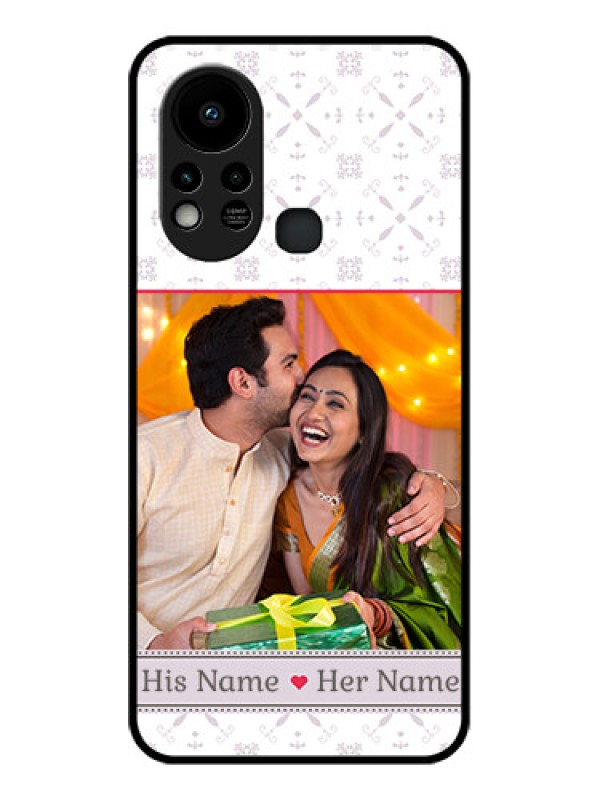 Custom Infinix Hot 11s Custom Glass Mobile Case - with Photo and Ethnic Design