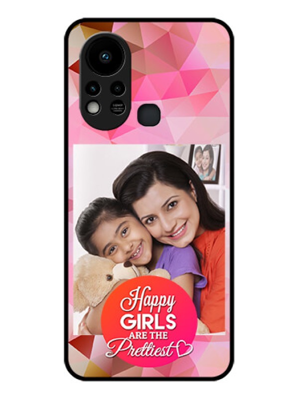 Custom Infinix Hot 11s Photo Printing on Glass Case - Abstract Triangle Design