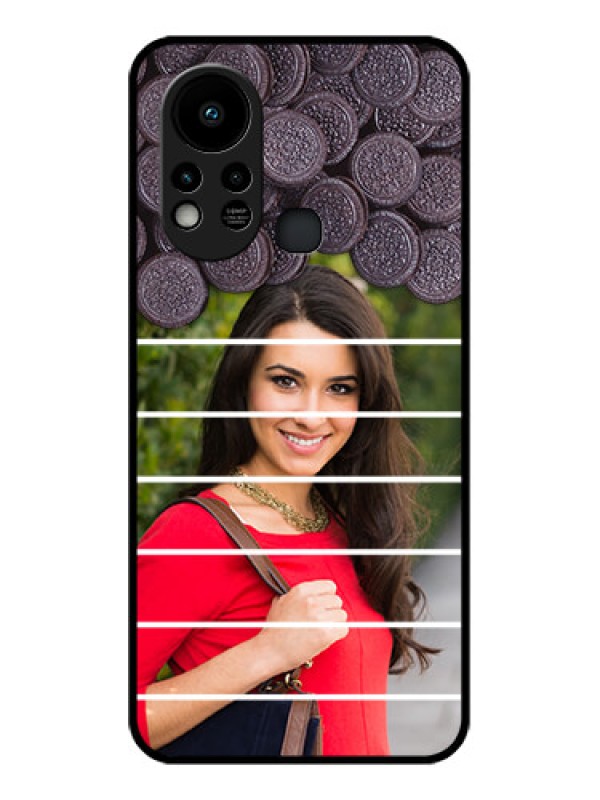 Custom Infinix Hot 11s Custom Glass Phone Case - with Oreo Biscuit Design