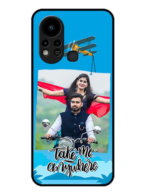 Custom Infinix Hot 11s Custom Glass Mobile Case - Traveller Design