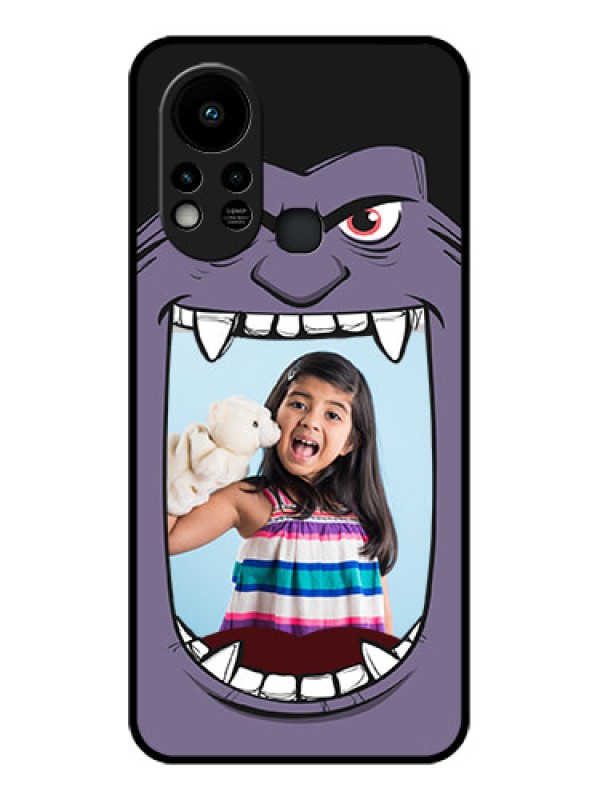 Custom Infinix Hot 11s Custom Glass Phone Case - Angry Monster Design