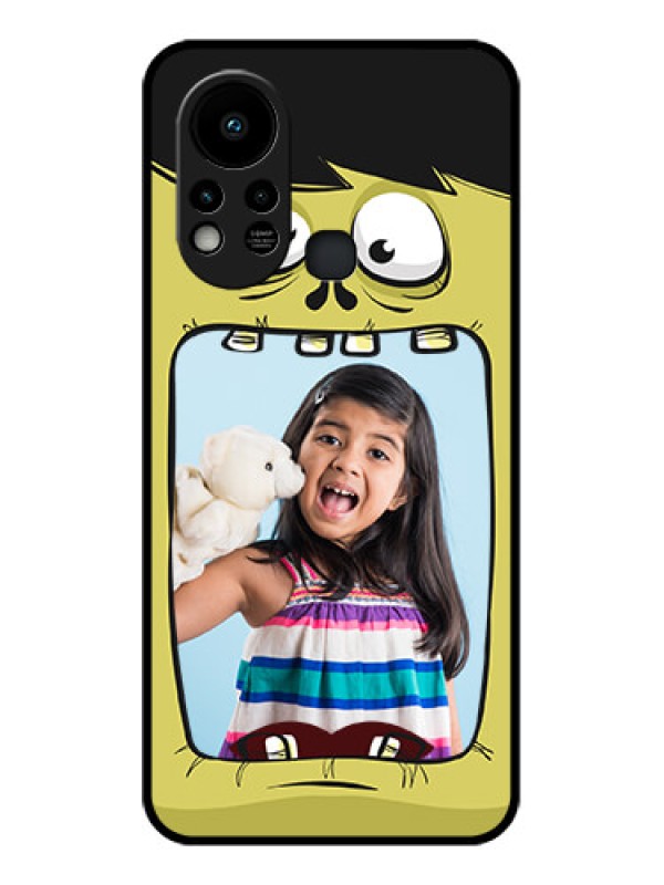 Custom Infinix Hot 11s Personalized Glass Phone Case - Cartoon monster back case Design