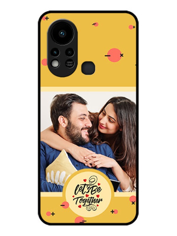 Custom Infinix Hot 11s Photo Printing on Glass Case - Lets be Together Design