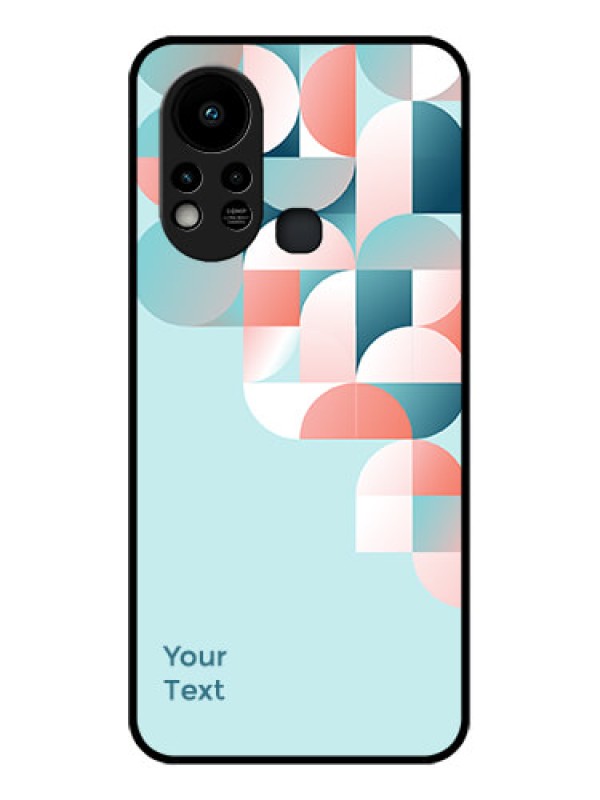 Custom Infinix Hot 11s Custom Glass Phone Case - Stylish Semi-circle Pattern Design