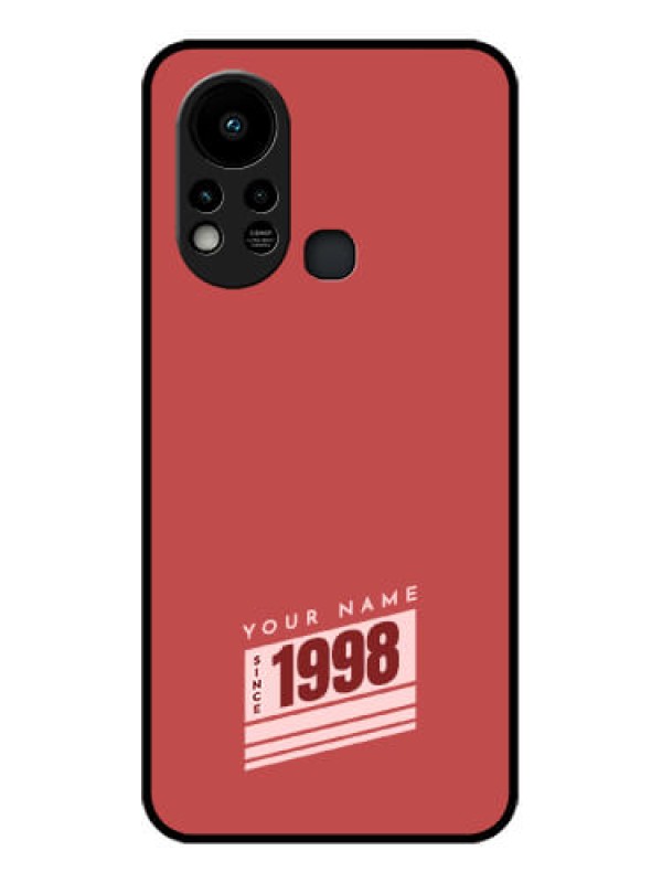 Custom Infinix Hot 11s Custom Glass Phone Case - Red custom year of birth Design