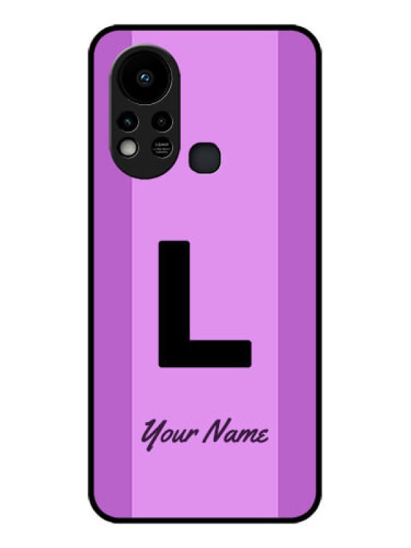 Custom Infinix Hot 11s Custom Glass Phone Case - Tricolor custom text Design