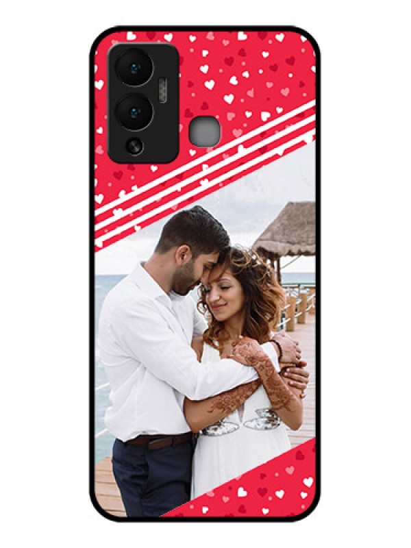 Custom Infinix Hot 12 Play Custom Glass Mobile Case - Valentines Gift Design