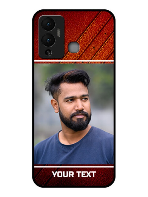 Custom Infinix Hot 12 Play Personalized Glass Phone Case - Leather Phone Case Design