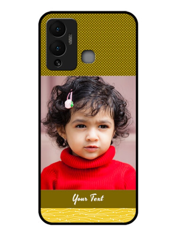 Custom Infinix Hot 12 Play Custom Glass Phone Case - Simple Green Color Design