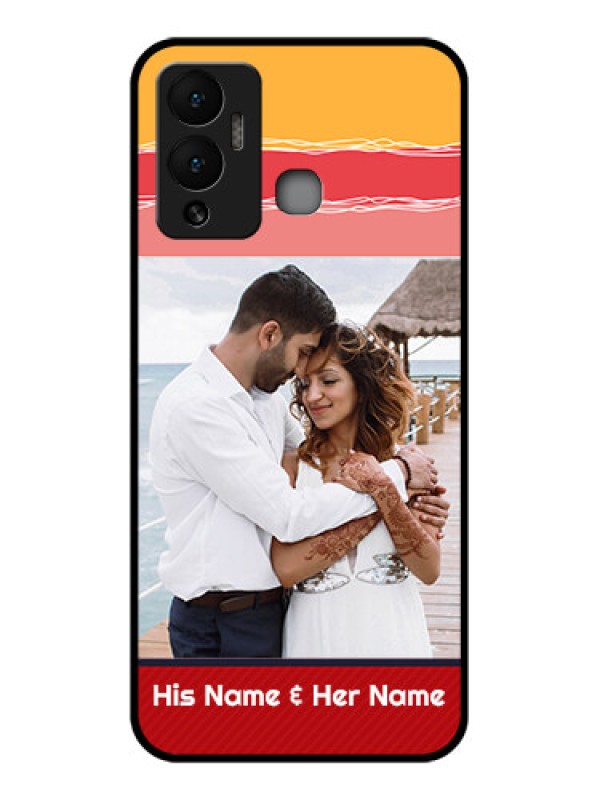 Custom Infinix Hot 12 Play Custom Glass Mobile Case - Colorful Case Design