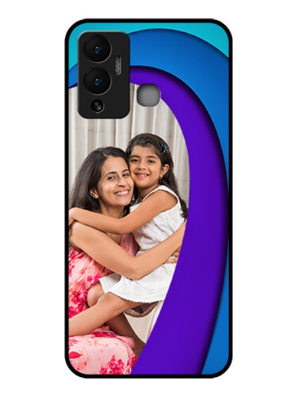 Custom Infinix Hot 12 Play Photo Printing on Glass Case - Simple Pattern Design
