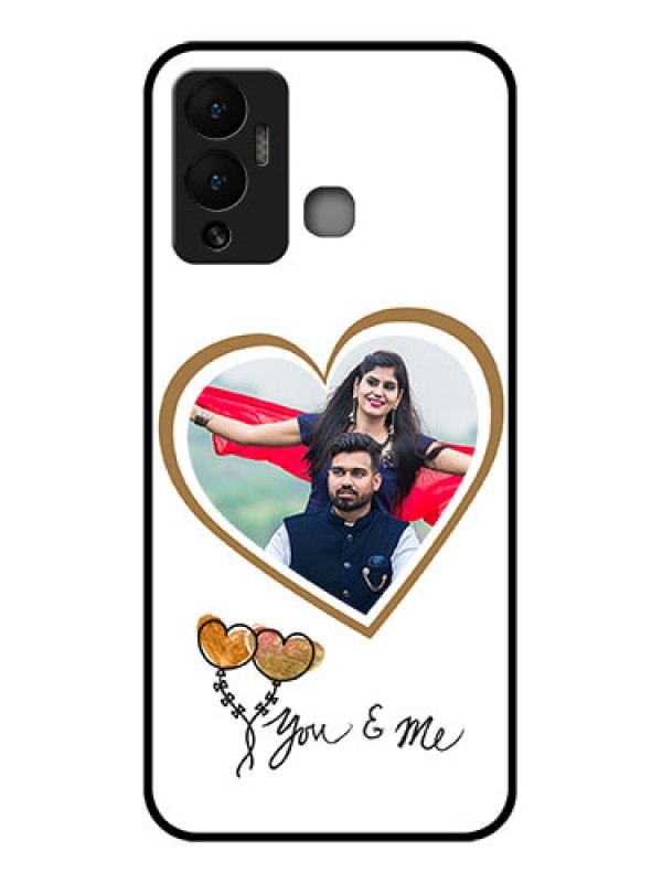 Custom Infinix Hot 12 Play Custom Glass Mobile Case - You & Me Design