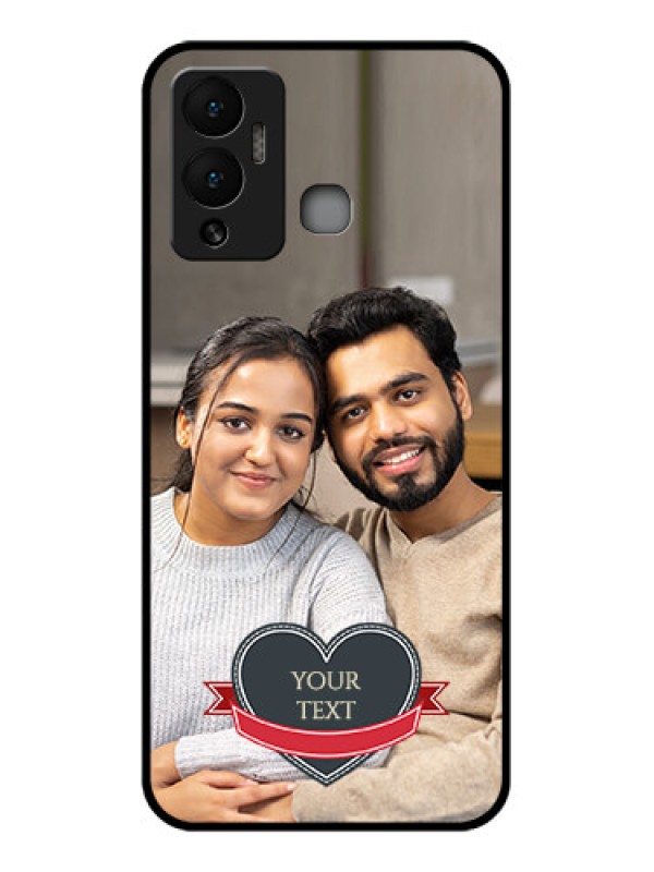 Custom Infinix Hot 12 Play Custom Glass Phone Case - Just Married Couple Design