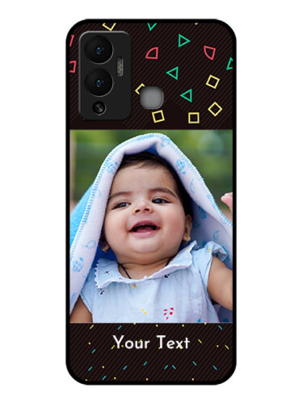 Custom Infinix Hot 12 Play Custom Glass Phone Case - with confetti birthday design