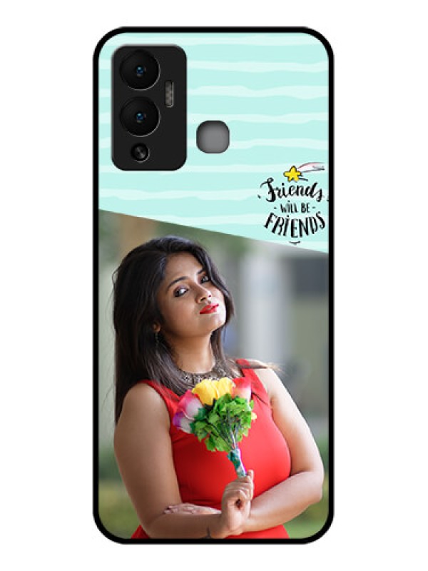 Custom Infinix Hot 12 Play Custom Glass Phone Case - Friends Picture Icon Design