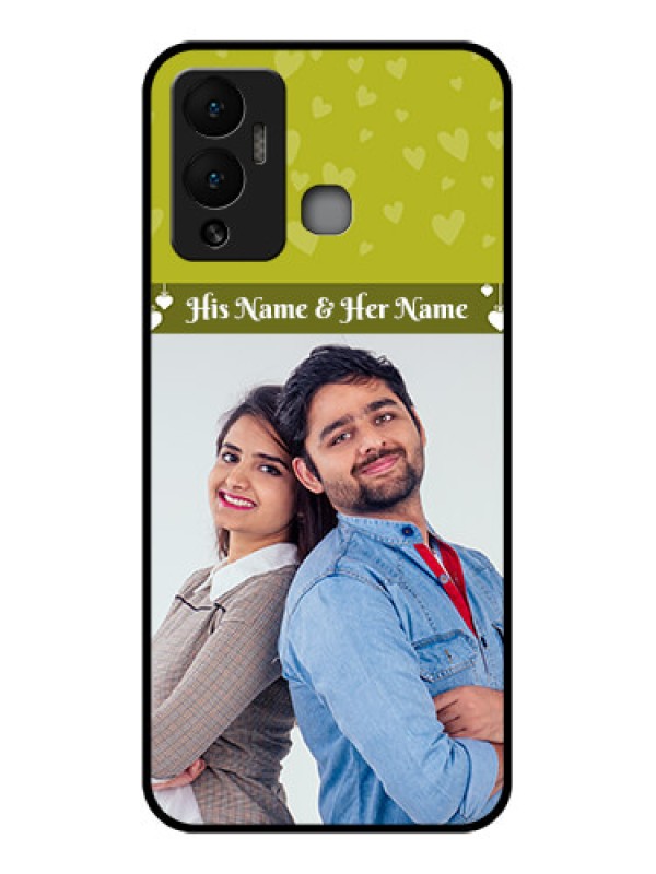 Custom Infinix Hot 12 Play Custom Glass Phone Case - You & Me Heart Design