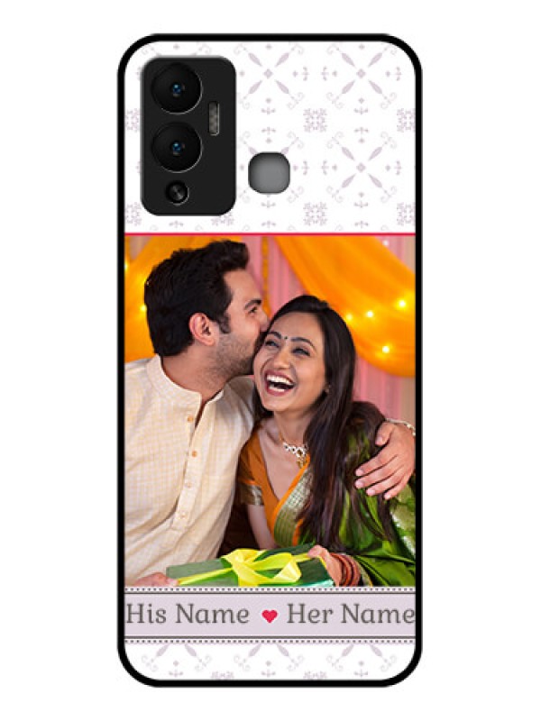 Custom Infinix Hot 12 Play Custom Glass Mobile Case - with Photo and Ethnic Design