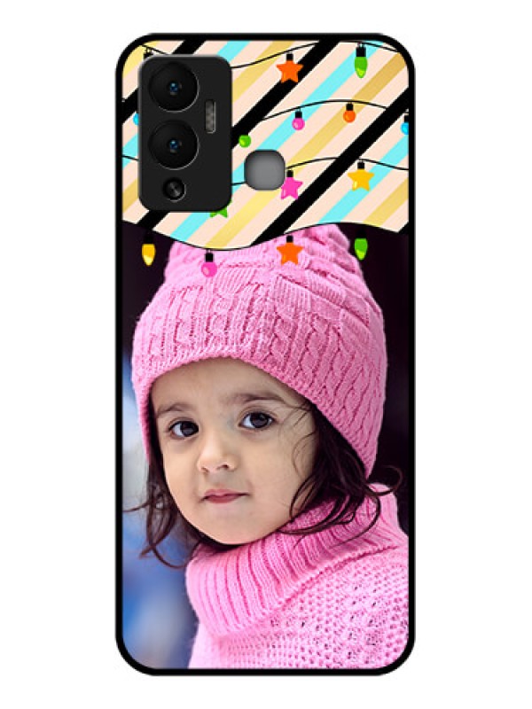 Custom Infinix Hot 12 Play Custom Glass Mobile Case - Lights Hanging Design