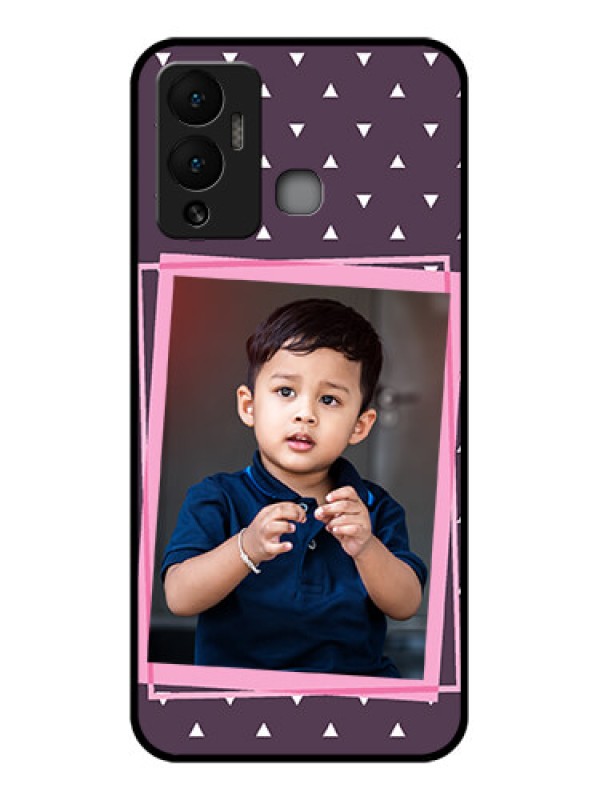 Custom Infinix Hot 12 Play Custom Glass Mobile Case - Triangle Pattern Dotted Design