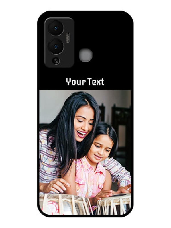 Custom Infinix Hot 12 Play Photo with Name on Glass Phone Case