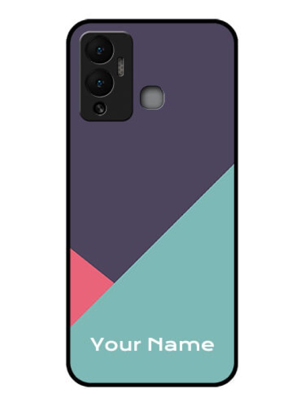 Custom Infinix Hot 12 Play Custom Glass Mobile Case - Tri Color abstract Design