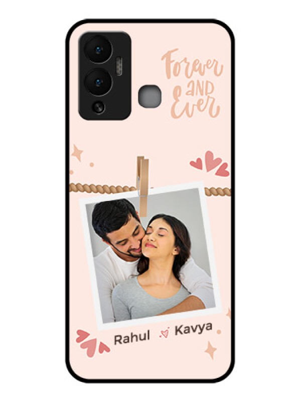 Custom Infinix Hot 12 Play Custom Glass Phone Case - Forever and ever love Design