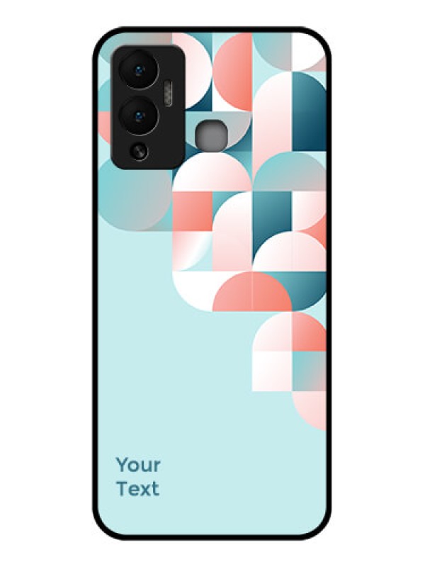 Custom Infinix Hot 12 Play Custom Glass Phone Case - Stylish Semi-circle Pattern Design