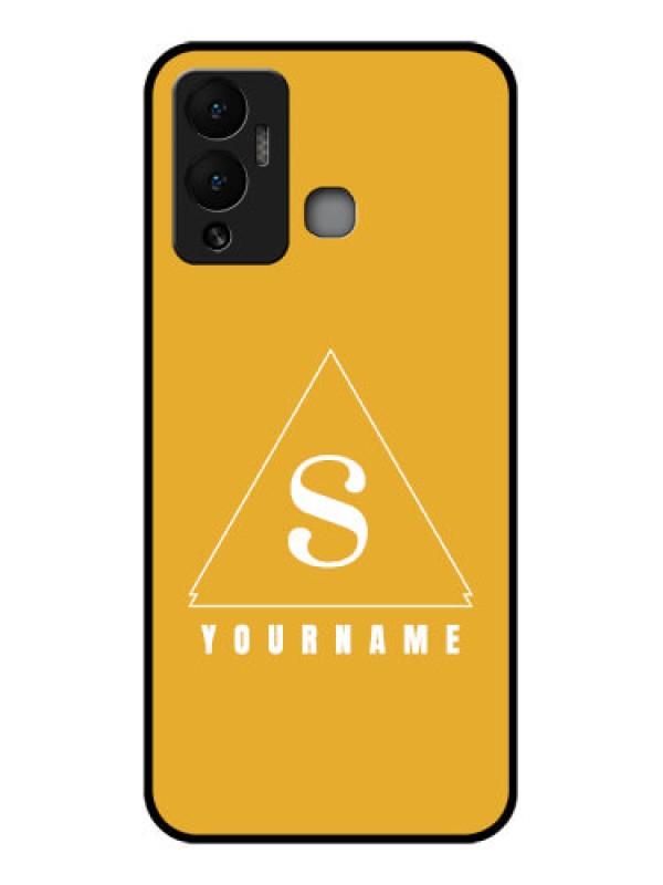 Custom Infinix Hot 12 Play Personalized Glass Phone Case - simple triangle Design