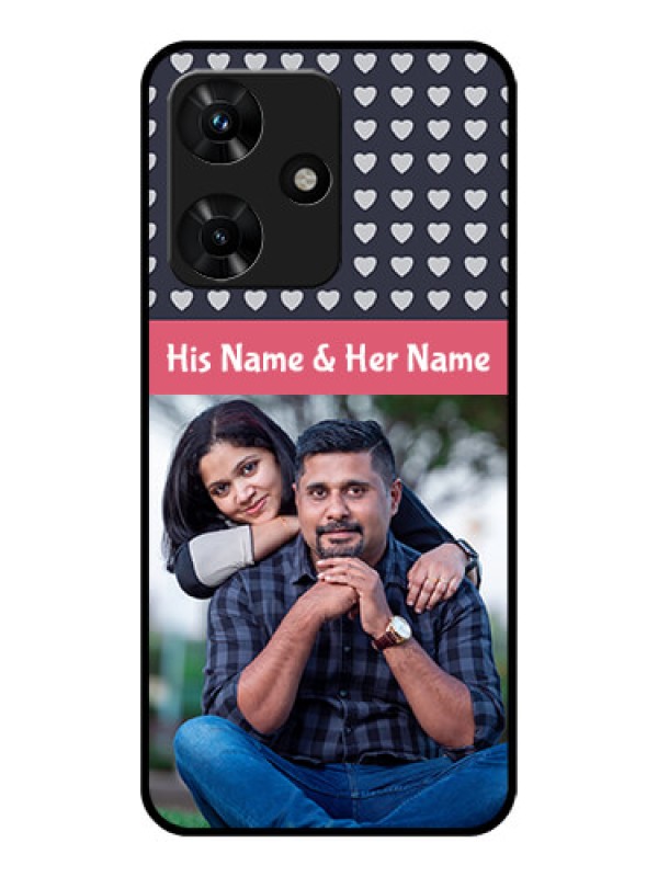 Custom Infinix Hot 30i Custom Glass Mobile Case - Love Symbols Design