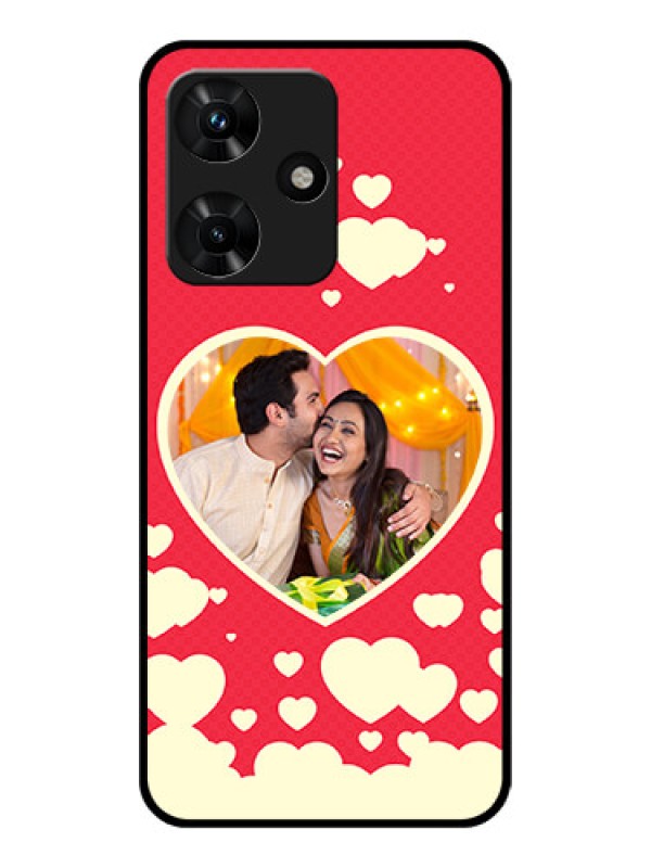 Custom Infinix Hot 30i Custom Glass Mobile Case - Love Symbols Phone Cover Design