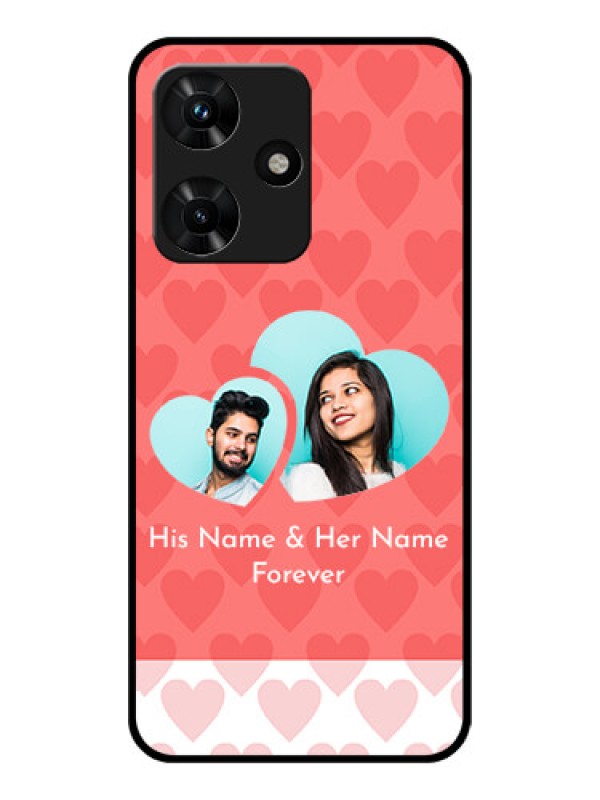 Custom Infinix Hot 30i Personalized Glass Phone Case - Couple Pic Upload Design