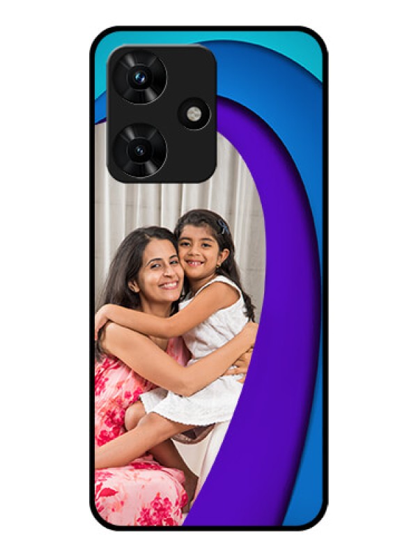 Custom Infinix Hot 30i Photo Printing on Glass Case - Simple Pattern Design