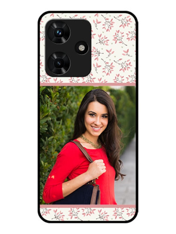Custom Infinix Hot 30i Custom Glass Phone Case - Premium Floral Design